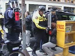 Image of Portland Police civil rights violation.